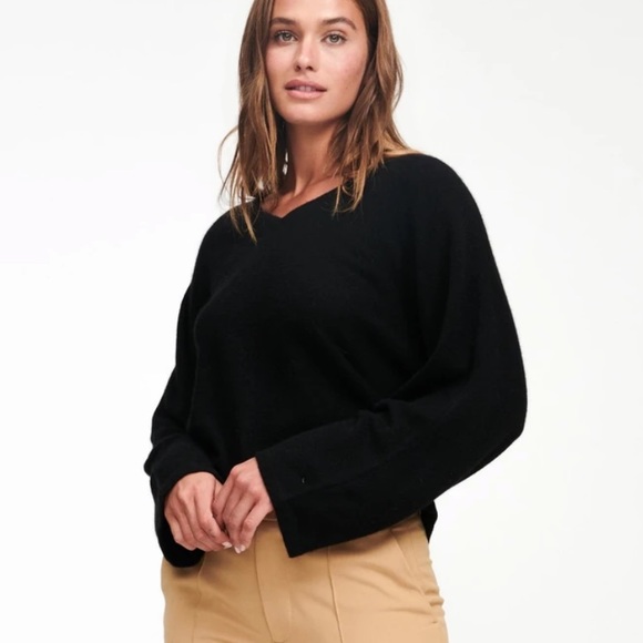 NAADAM Sweaters - 100% Cashmere Wide Sleeve V-Neck Sweater